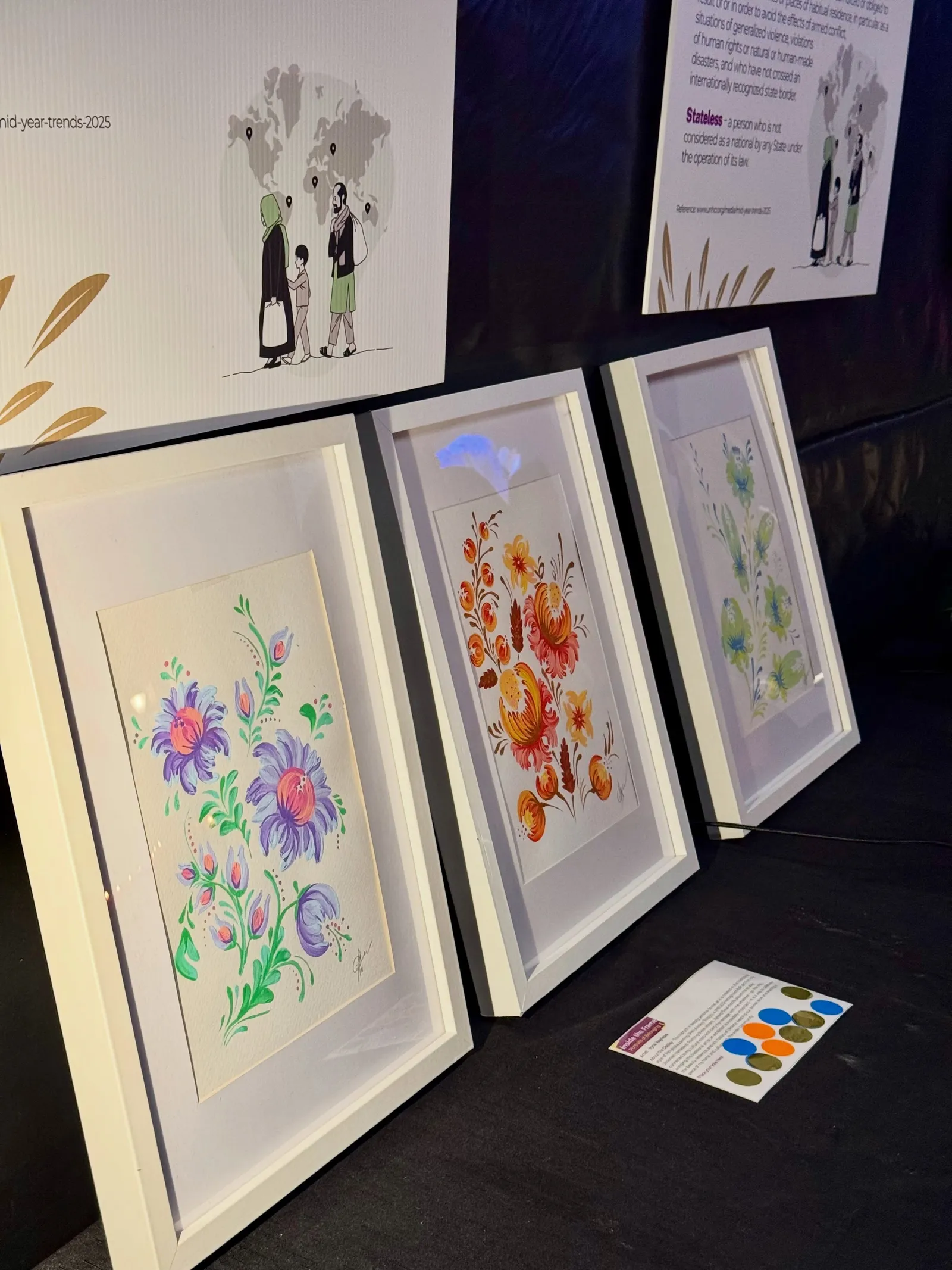 Ukrainian floral artworks displayed as part of the exhibition