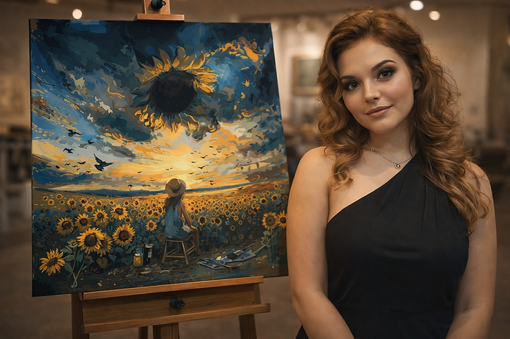 Art Exhibition: The Road to Freedom Is Bordered with Sunflowers photo